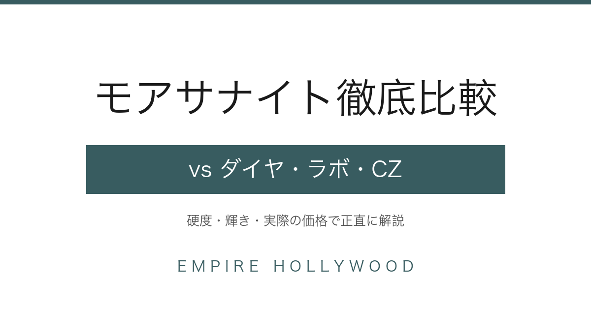 モアサナイトとダイヤ・ラボグロウン・CZの違いを比較｜EMPIRE HOLLYWOOD